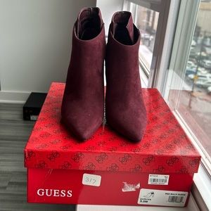Guess burgundy booties